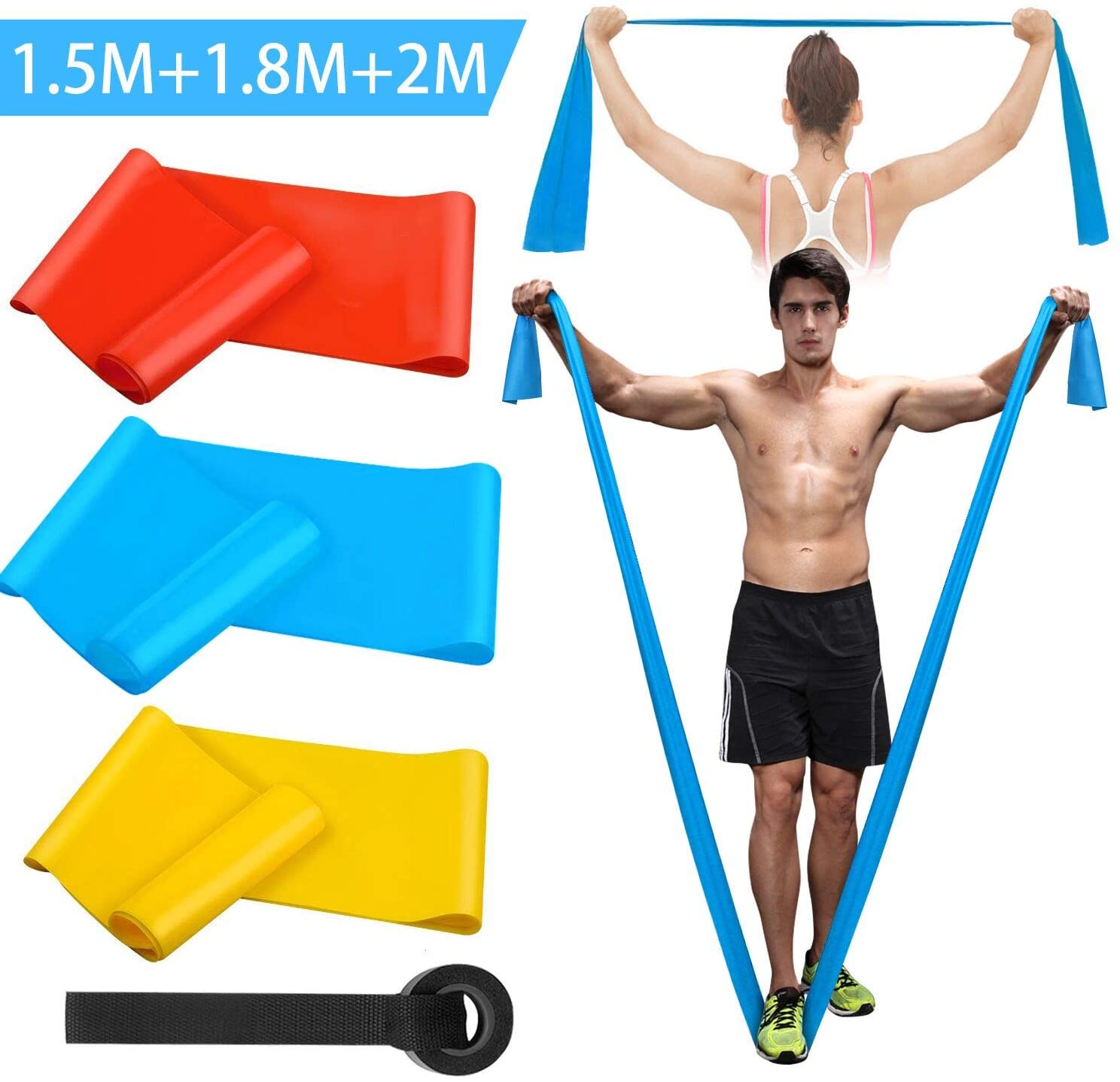 Crossfit Accessories - Faixas elásticas de fitness, 3 peças,